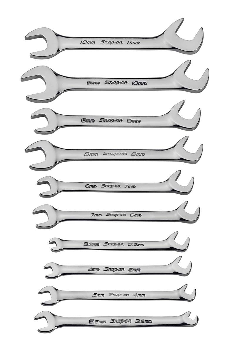 10 pc Metric 15°/60° Offset Open-End Ignition Wrench Set (3.2-11 mm) | DSM810K 10 pc Metric 15°/60° Offset Open-End Ignition Wrench Set (3.2-11 mm) | DSM810K